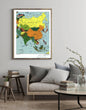 2000 Map| Asia| Asia Map Size: 18 inches x 24 inches |Fits 18x24 size - New York Map Company