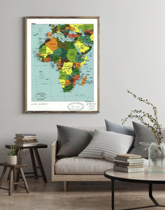 2000 Map| Africa| Africa Map Size: 18 inches x 24 inches |Fits 18x24 s - New York Map Company