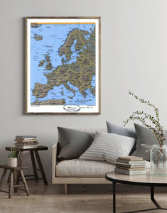 2001 Map| Europe| Europe Map Size: 18 inches x 24 inches |Fits 18x24 s - New York Map Company