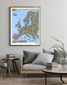 2004 Map| Europe| Europe Map Size: 18 inches x 24 inches |Fits 18x24 s - New York Map Company