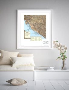 2001 Map| Croatia| Counties|Croatia Map Size: 20 inches x 24 inches |F - New York Map Company