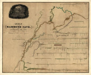 1835 map of the Mammoth Cave: Accompanied with notes