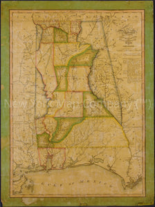 1820 map of Alabama Entered according to Act of Congress the 29 day of Octor. 1818 by John Melish. Map Subjects: Alabama |