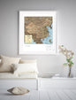 2001 Map| China| China, Physical Map Size: 20 inches x 24 inches |Fits - New York Map Company