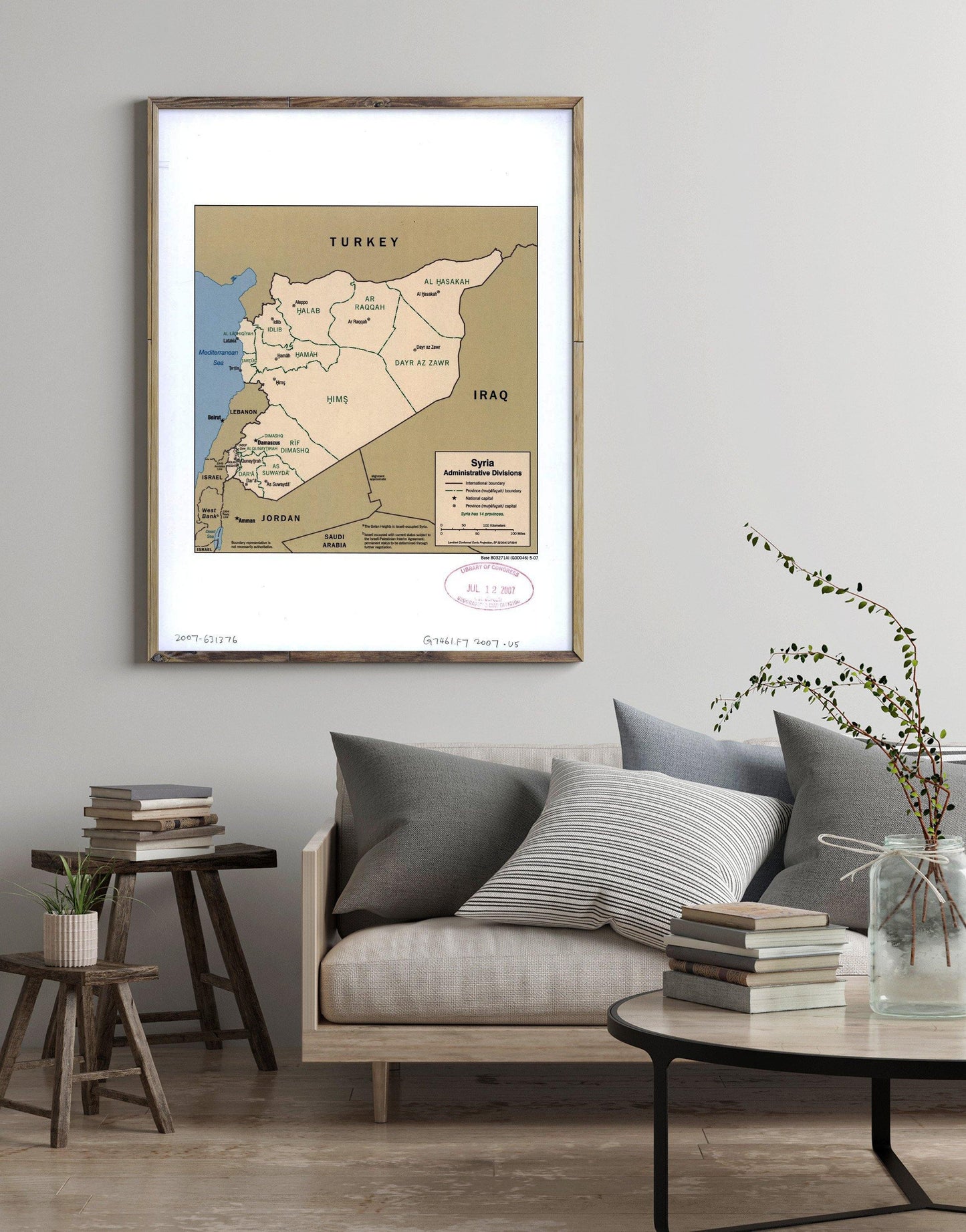 2007 Map| Syria, administrative divisions| Administrative and Politica - New York Map Company