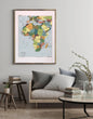 2007 Map| Africa| Africa Map Size: 18 inches x 24 inches |Fits 18x24 s - New York Map Company