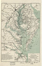 1926 Map Transportation lines of Chesapeake Bay serving the port of Baltimore MD - New York Map Company