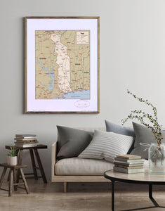 2007 Map| Togo| Togo Map Size: 18 inches x 24 inches |Fits 18x24 size - New York Map Company