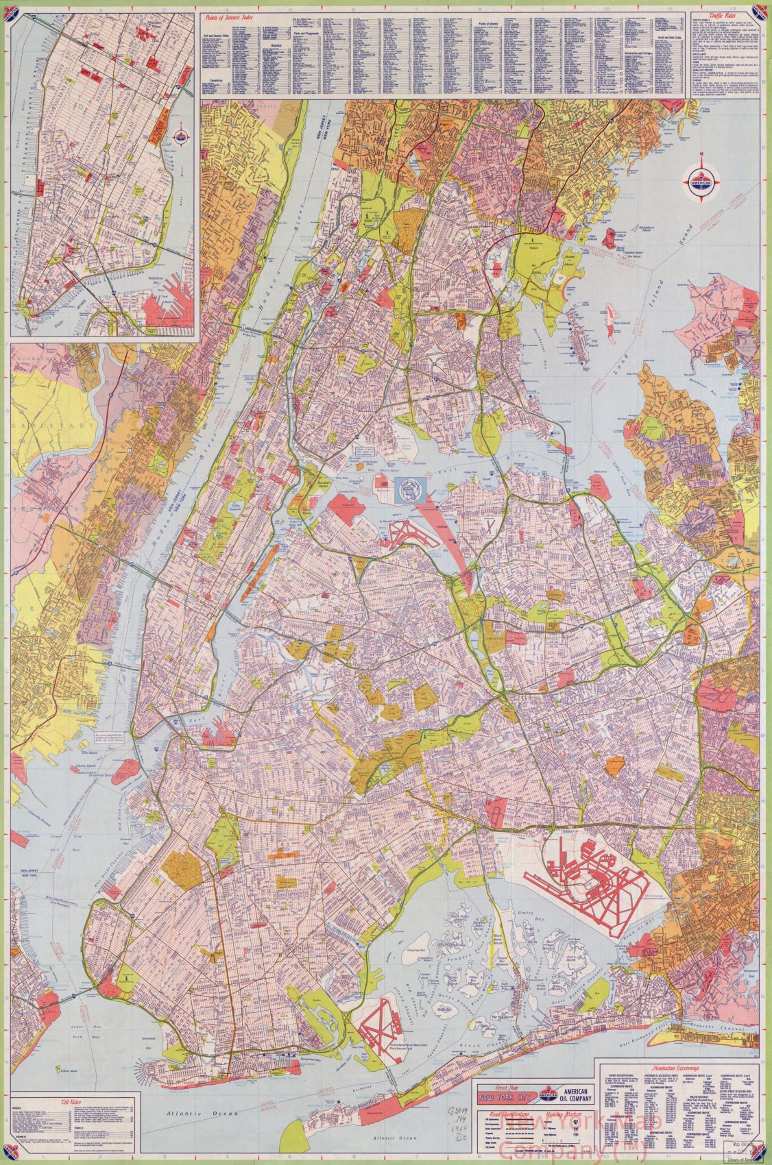 1964 map Street map, New York City. Map Subjects: Long Island | Long Island NY | New York New York Region | New York Region NY |