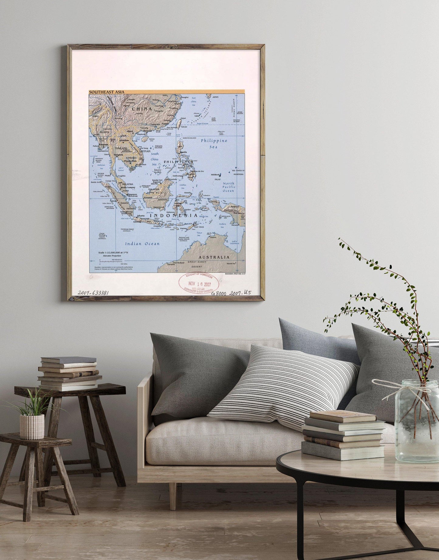 2007 Map| Southeast Asia| Southeast Asia Map Size: 18 inches x 24 inch - New York Map Company