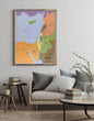 1997 Map| The eastern Mediterranean| Middle East Map Size: 18 inches x - New York Map Company