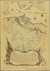 Map: Defense ping Agency Bicentennial commemorative memento of the Battle of Yor - New York Map Company