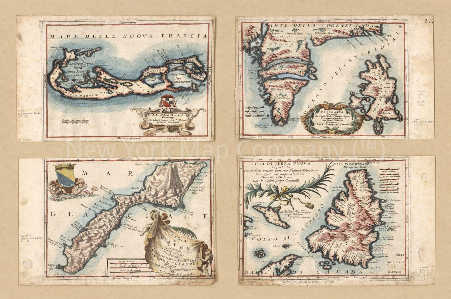 1692 map Maps of Bermuda, Iceland, Jan Mayen Island, and Newfoundland. Map Subjects: Bermuda Islands | Early Iceland | Jan Mayen Island | Newfoundland and Labrador - New York Map Company