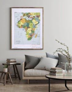 2008 Map| Africa| Africa Map Size: 18 inches x 24 inches |Fits 18x24 s - New York Map Company
