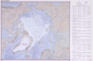 2008 Map The Arctic region. - 16x24 - Ready to Frame - Arctic Ocean Vintage Reprint - New York Map Company