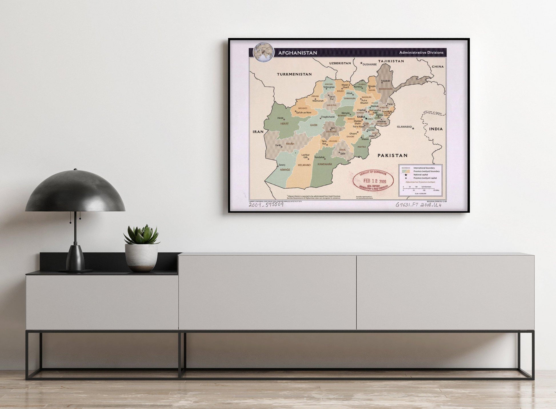 2008 Map| Afghanistan administrative divisions| Administrative and Pol - New York Map Company