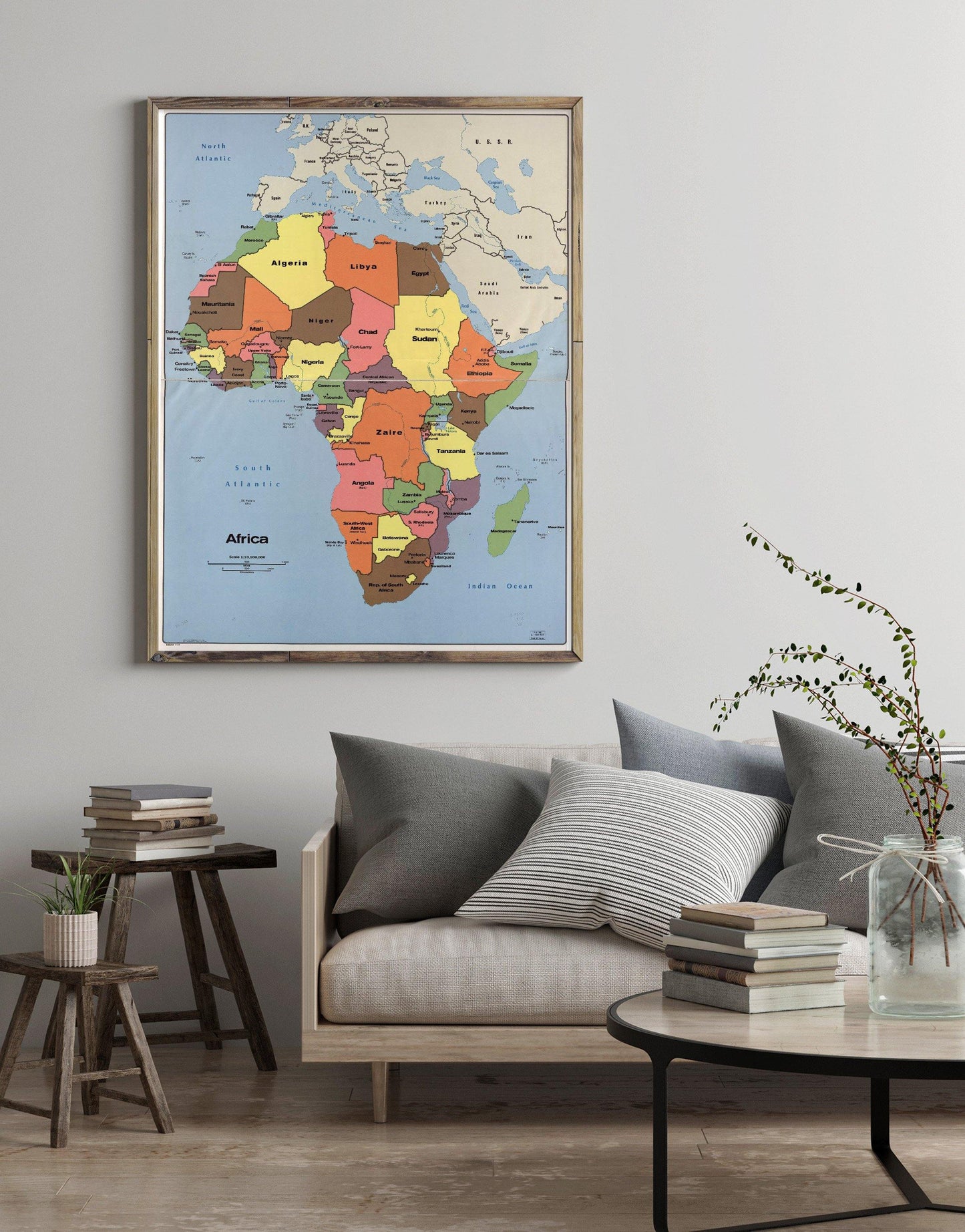 1972 Map| Africa. 2-72| Africa Map Size: 18 inches x 24 inches |Fits 1 - New York Map Company