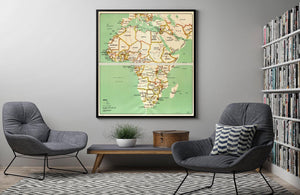 1966 Map| Africa| Africa Map Size: 22 inches x 24 inches |Fits 22x24 s - New York Map Company