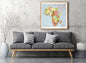 1981 Map| Africa| Africa Map Size: 24 inches x 24 inches |Fits 24x24 s - New York Map Company