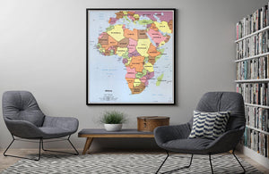 1982 Map| Africa| Africa Map Size: 22 inches x 24 inches |Fits 22x24 s - New York Map Company