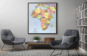 1984 Map| Africa| Africa Map Size: 22 inches x 24 inches |Fits 22x24 s - New York Map Company