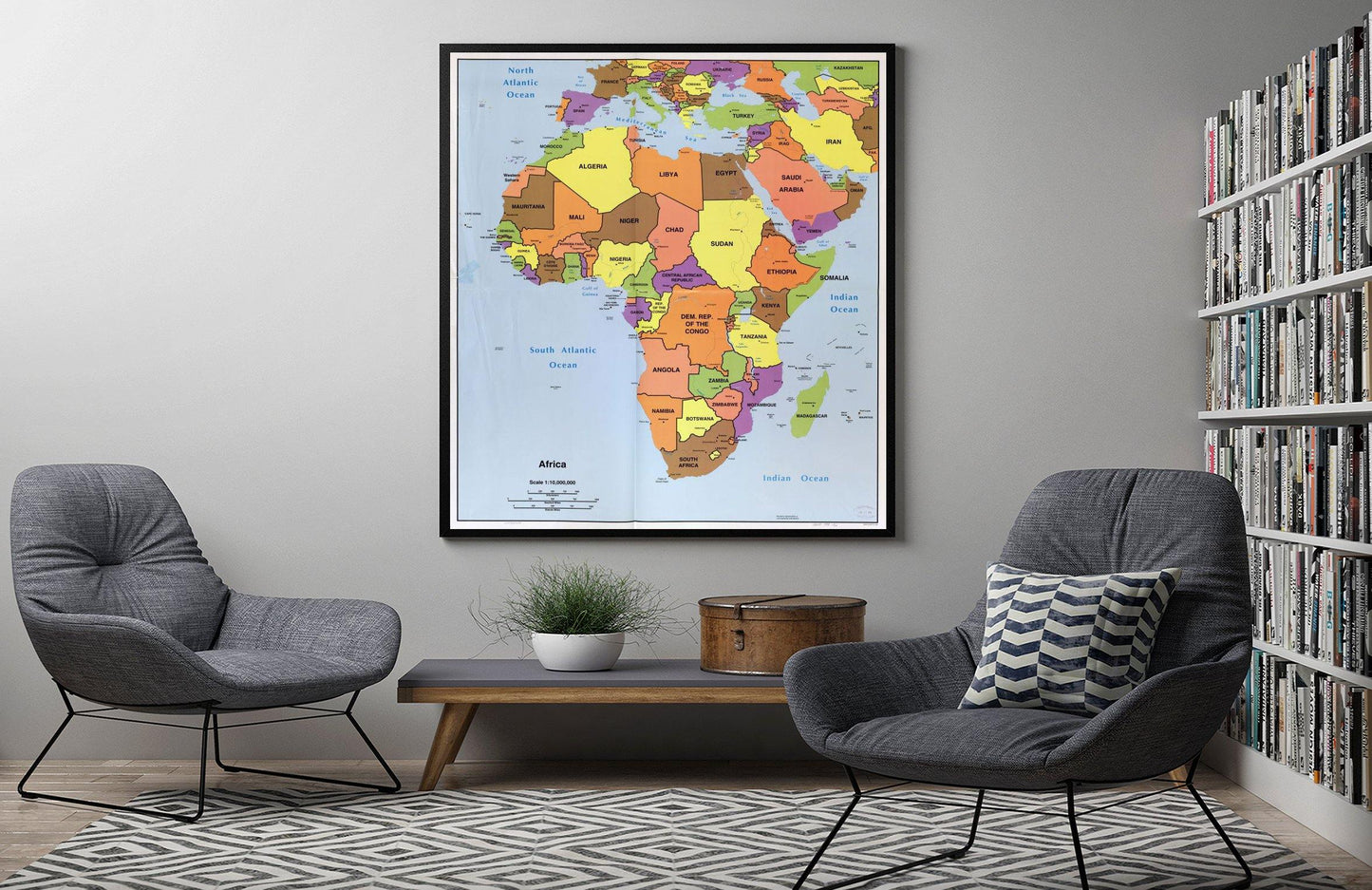 1998 Map| Africa| Africa Map Size: 22 inches x 24 inches |Fits 22x24 s - New York Map Company