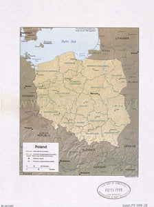 1998 to 1999 map Poland. The province boundaries are shown as per 1998 legislation. Map Subjects: Poland