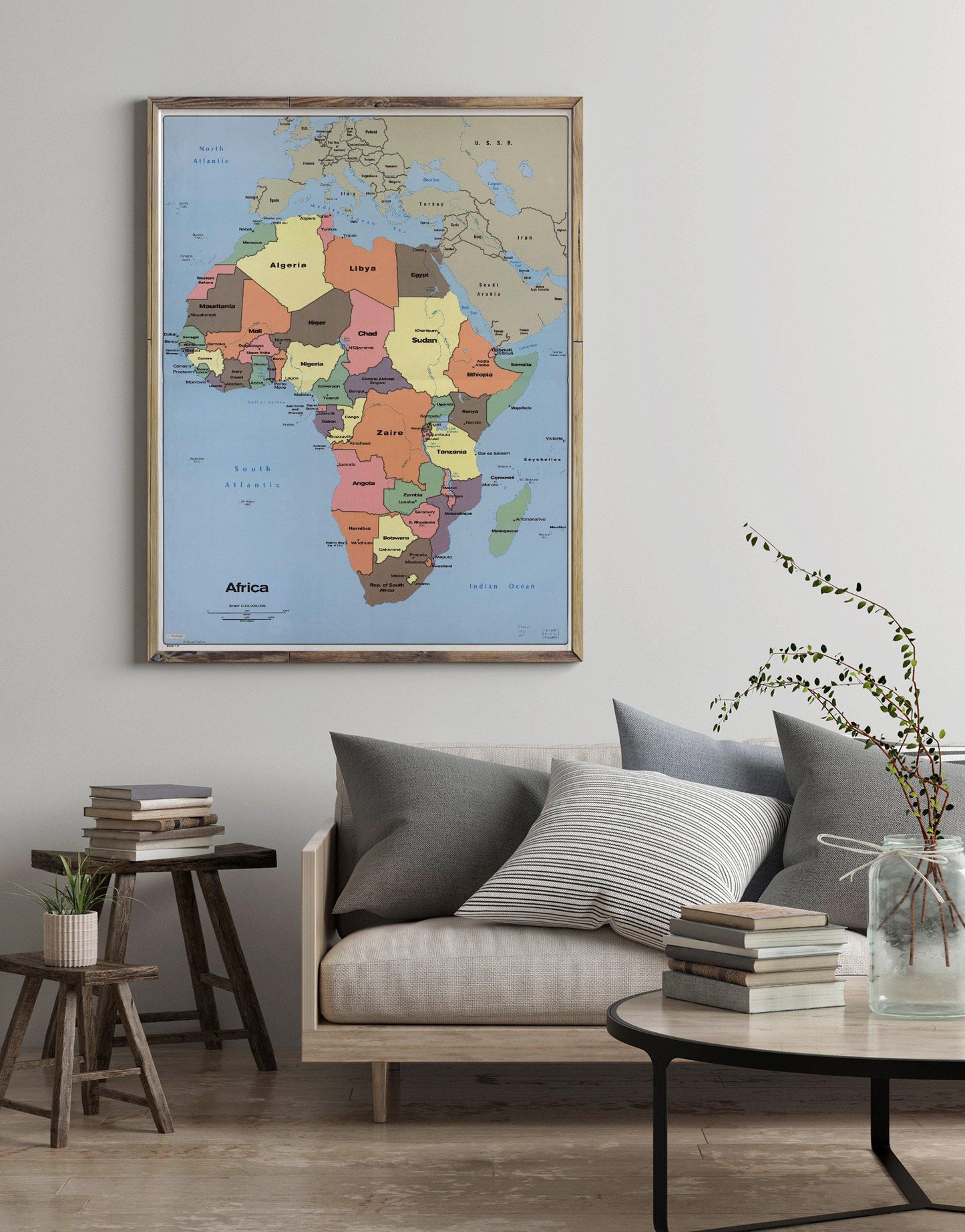 1977 Map| Africa| Africa Map Size: 18 inches x 24 inches |Fits 18x24 s - New York Map Company