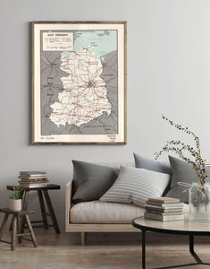 1969 Map| East Germany. 7-69| Germany East Map Size: 18 inches x 24 in - New York Map Company