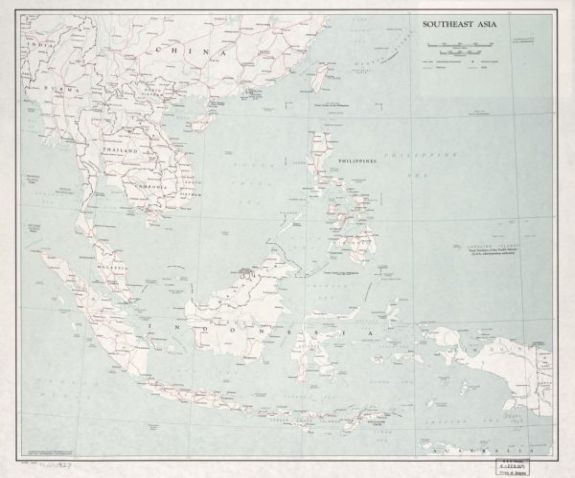 1963 Map | Southeast Asia. 10-63 | Southeast Asia Scale ca. 1:10,000,000. "37305." AACR2