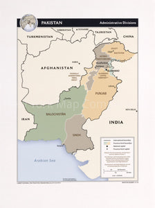 2010 map Pakistan, administrative divisions. Map Subjects: Pakistan