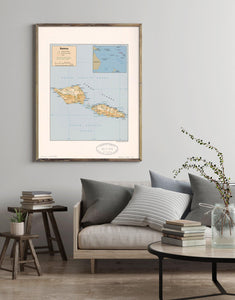1998 Map| Samoa| Samoa Map Size: 18 inches x 24 inches |Fits 18x24 siz - New York Map Company