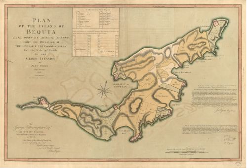 Map of Plan of the island of Bequia laid down by actual survey under the directi