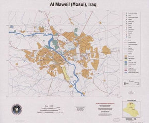 2003 Map | Al Mawsil (Mosul), Iraq | Iraq, Topographic | Mosul | Mosul Iraq Includes glossary and location map.