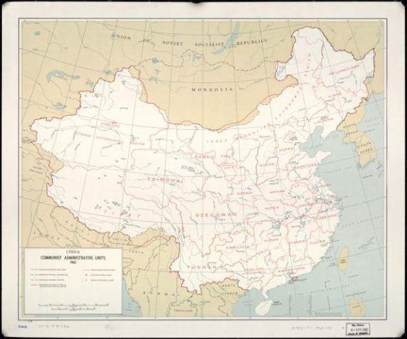 1962 Map| China, communist administrative units, 1962| Administrative - New York Map Company