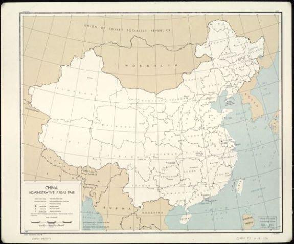 1948 Map| China, administrative areas 1948| Administrative and Politic - New York Map Company