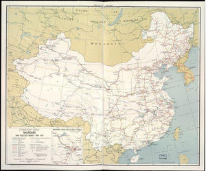 1959 Map| Communist China railroads and selected roads, May 1959| Chin - New York Map Company