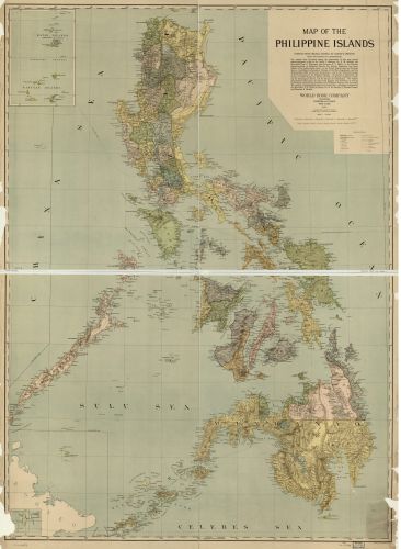1908 Map of the Philippine Islands - 18x24 - Ready to Frame - Philippines Phil
