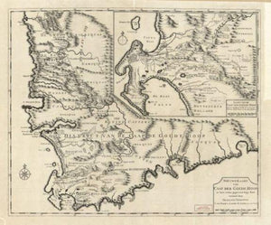 1726 map Nieuwe kaart van Caap der Goede Hoop: in hare rechte jegenwoordige staat J. van Braam et G. onder de Linden exc. cum Privil. - New York Map Company