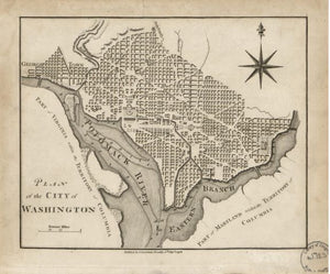 Vintage map: Also covers Georgetown. "Published by J. Stockdale Piccadilly 16th Sep'r 1798." From Isaac Weld's Travels through the states of North America .., 1799. LC copies mounted on cloth backing. Copy 1 also fold-lined. Phillips. Washington 1298 2 c