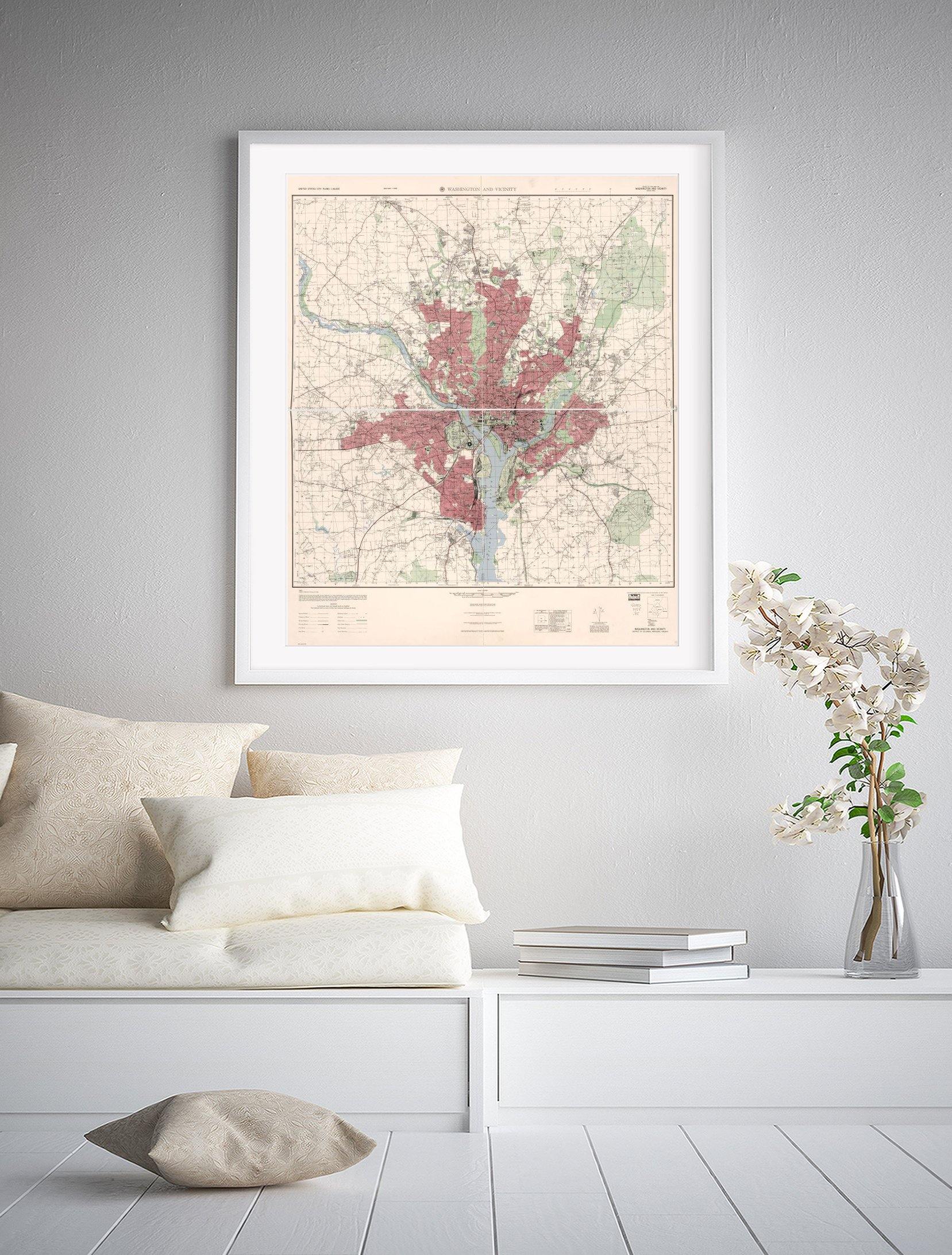 1955 Map| United States city plans 1:36,000. Washington and vicinity| - New York Map Company