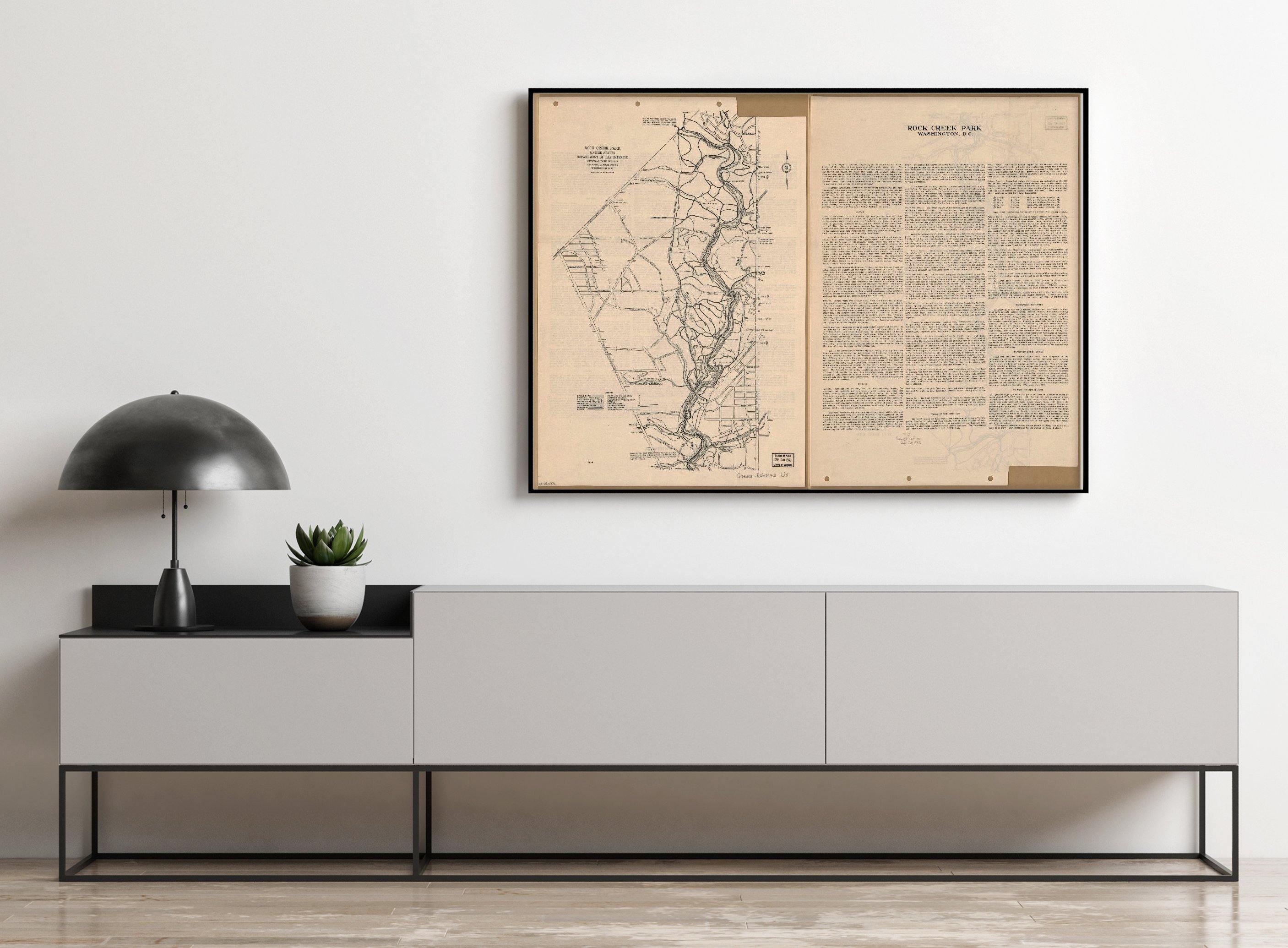 1942 Map| Rock Creek Park : Washington D.C.| District of Columbia|Rock - New York Map Company