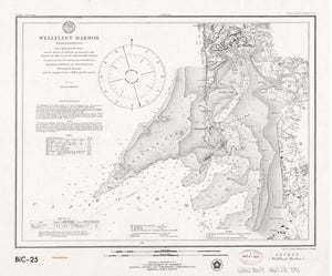 1976 Map | Wellfleet Harbor, Massachusetts | Cape Cod Bay | Facsimiles | Massachusetts | Nautical Charts | Wellfleet Harbor Scale c. 1:50,000. Title in lower margin: Wellfleet Harbor. Facsimile. "The Magnetic observations by C. A. Schott Assistant in Sep