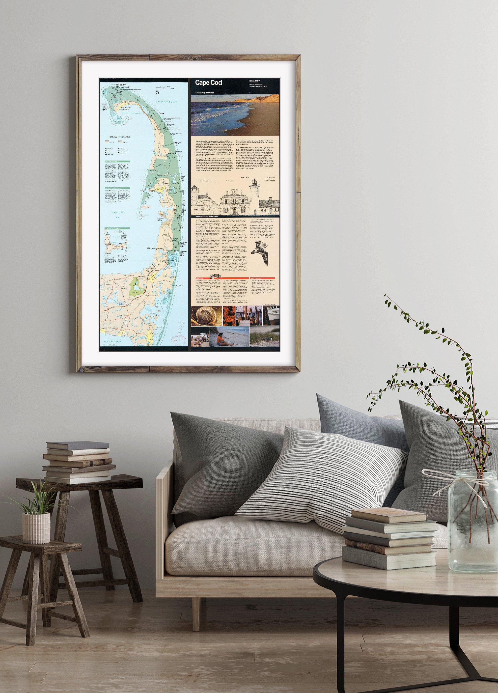 1995 Map| Cape Cod National Seashore, Massachusetts, official map and - New York Map Company