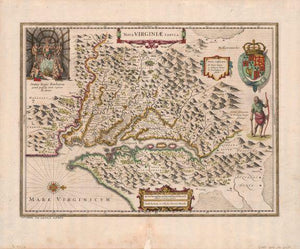 1644 Map | Virginia | Nova Virginiae tabula. - New York Map Company
