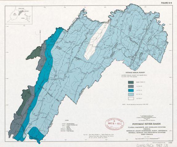 Map| Potomac River basin : Clarke, Frederick, and Highland Counties, V - New York Map Company