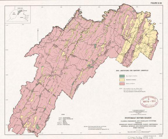 1978 Map| Potomac River basin : Clarke, Frederick, and Highland Counti - New York Map Company
