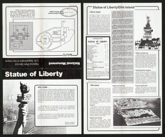 1985 Map| Statue of Liberty National Monument, maps| New Jersey|New Yo - New York Map Company