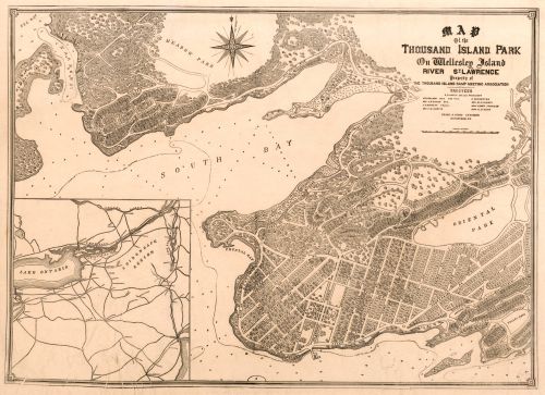 1880 Map of the Thousand Island Park on Wellesley Island, River S't Lawrence: p