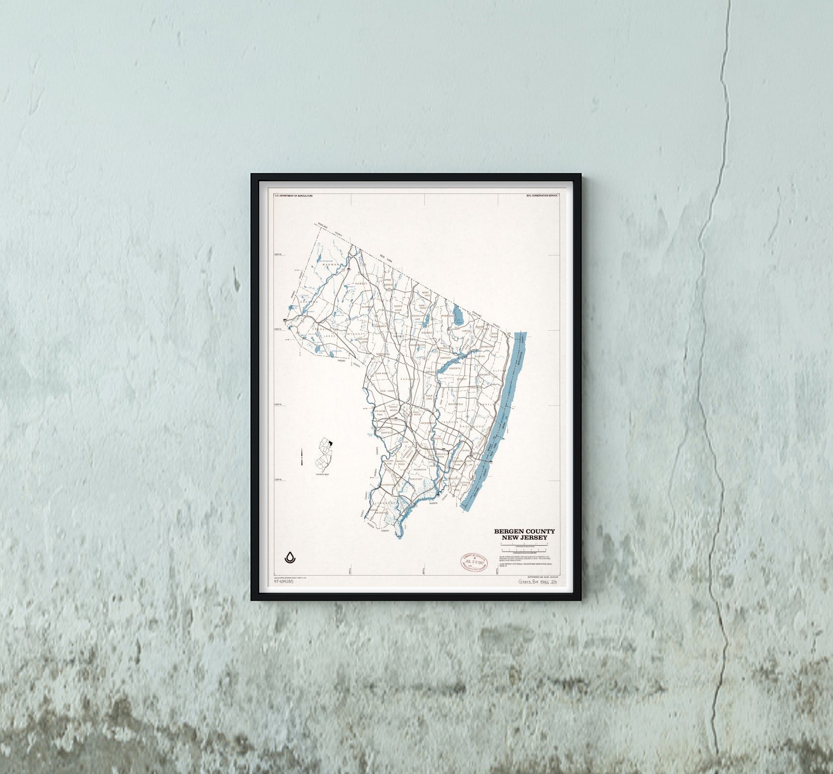 1986 Map|Title: Bergen County, New Jersey|Subject: Bergen County|Bergen County N